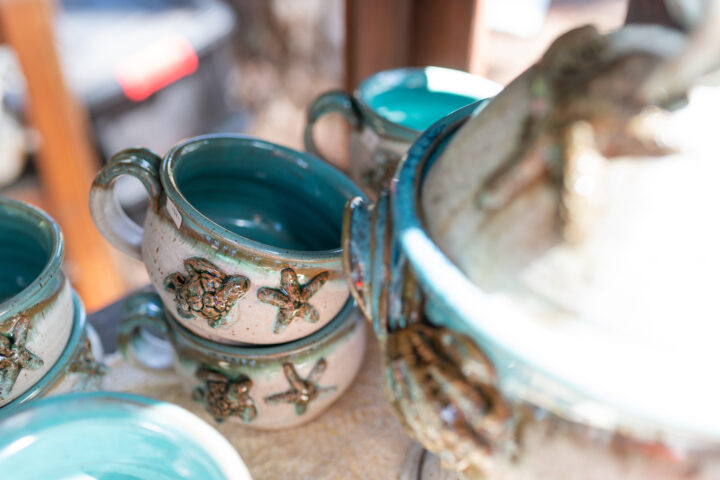Artist Market items at Shrimp & Grits Festival on Jekyll Island.
